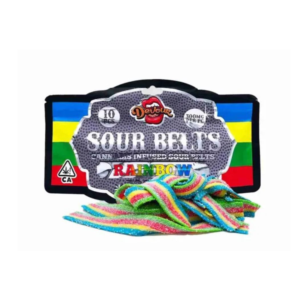 Devour Sour Belts (3000mg) Rainbow